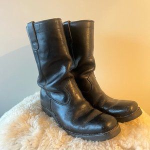 Dayton Vintage Black Motorcycle Boots